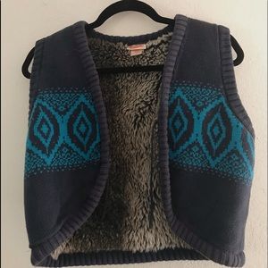 navy blue knit vest